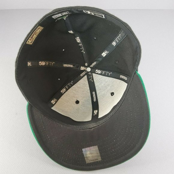 New Era 59Fifty Boston Celtics 7 3/8 Two Tone Fitted Black Hat Hardwood Classics - Picture 6 of 8
